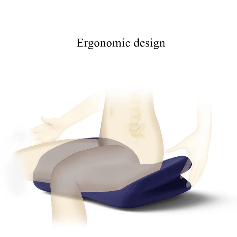 Memory Foam Seat Cushion Orthopedic Pillow Coccyx Office Chair Support Waist Back Car OfficeHip Massage Pad | Дом и сад