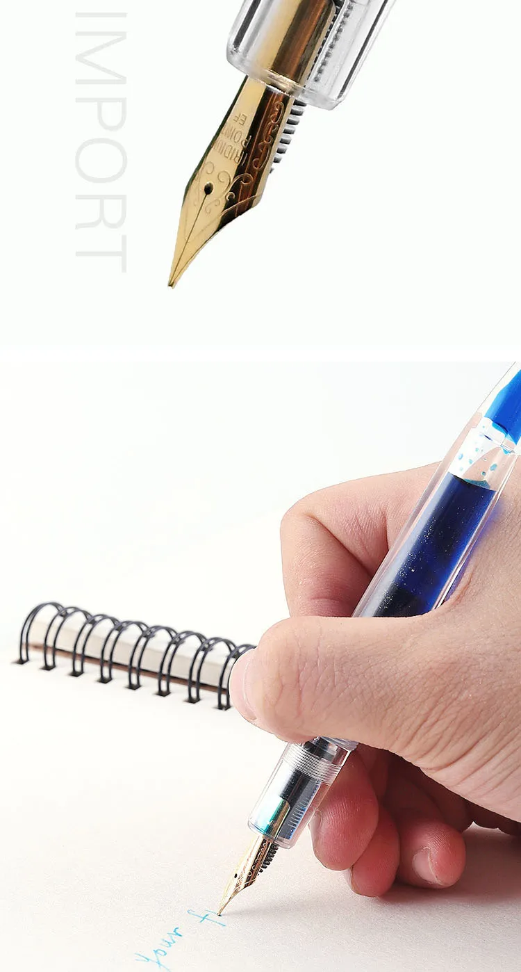 Подарочная коробка перьевая ручка Jinhao многоразовая чернильная ручка каллиграфия ручка прозрачное стекло высокое качество авторучки для школы