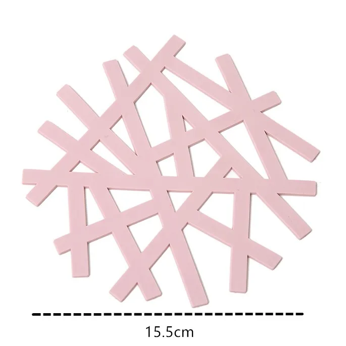 Pink Coaster 1 шт./лот коврик для столовых приборов из ПВХ, коврик для обеденного стола, дисковые коврики, подставки для чаши, водонепроницаемый коврик для скатерти, нескользящая подкладка - Цвет: Pink Coaster