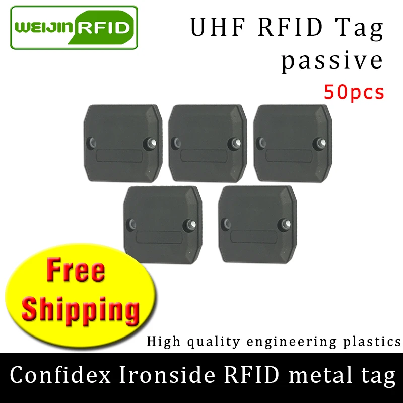 UHF RFID Анти металлический тег confidex ironside 915 м 868 Impinj Monza4QT 50 шт. Бесплатная доставка