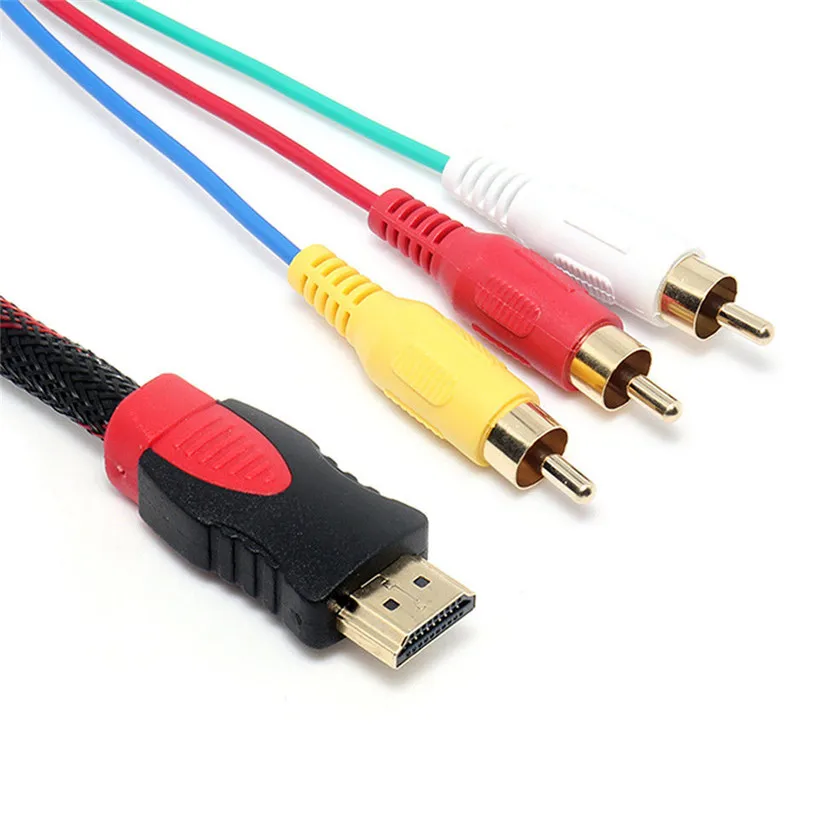 OMESHIN 1 5 м HDMI M папа 3 RCA видео аудио компонент преобразователя AV Кабель-адаптер DVD