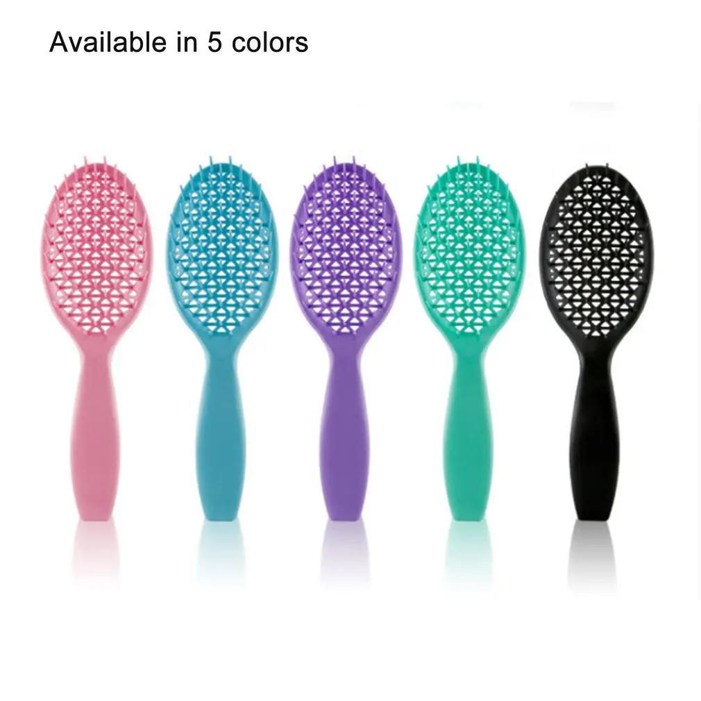 

1pc Square Portable Mesh Hollow Comb Hair Styling Smooth Hair Care Large Bending Comb 5 Color Optional