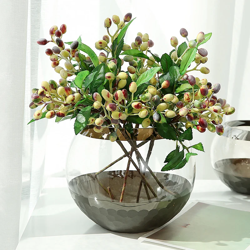 

Nordic golden spherical Vase Decoration living room flower arrangement hydroponic color bottle creative soft decoration