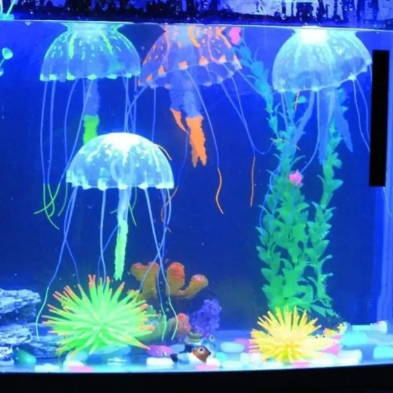 

Аквариумное Подводное живое растение, светящееся украшение, водный пейзаж, искусственное плавание, светящийся эффект, медуза, украшение дл...