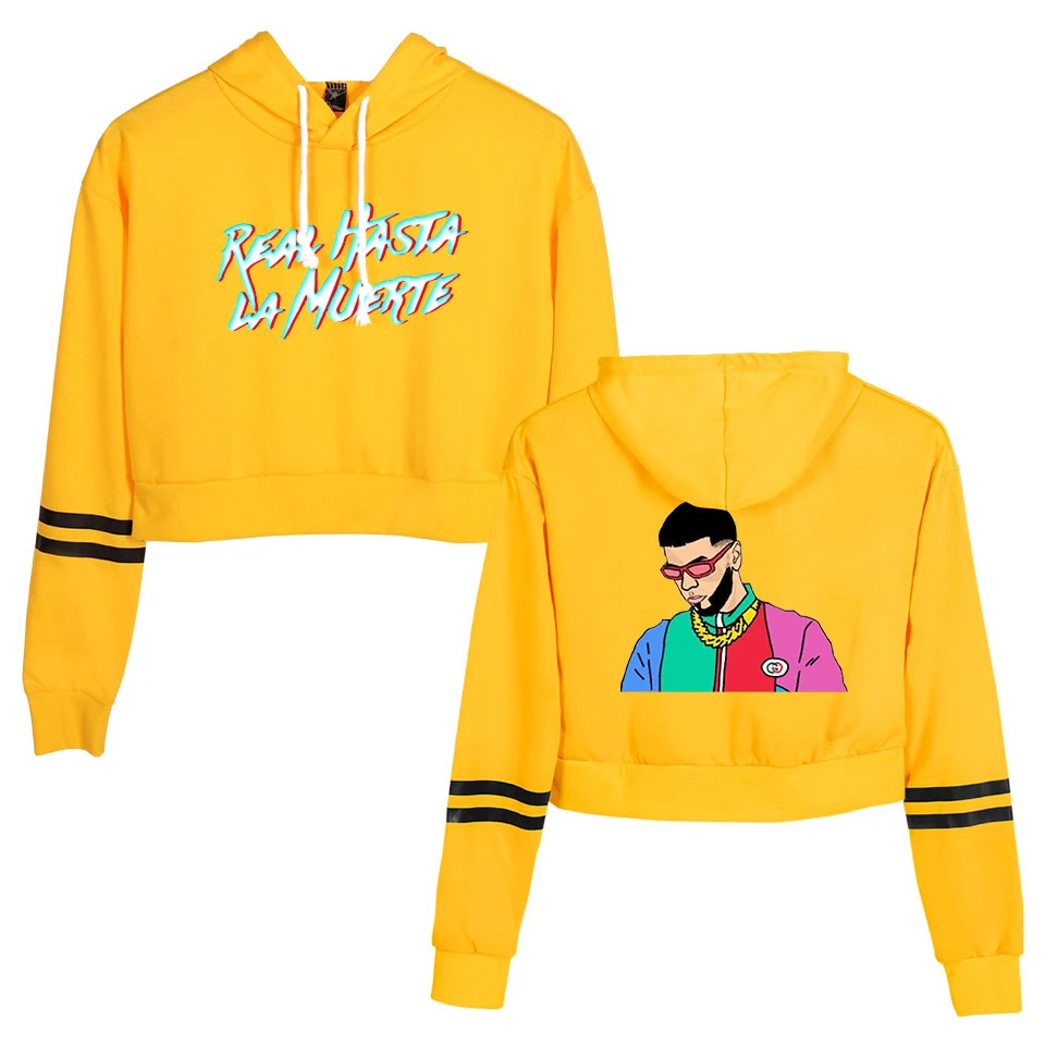 Женские толстовки с капюшоном Anuel AA Повседневный пуловер длинным рукавом и