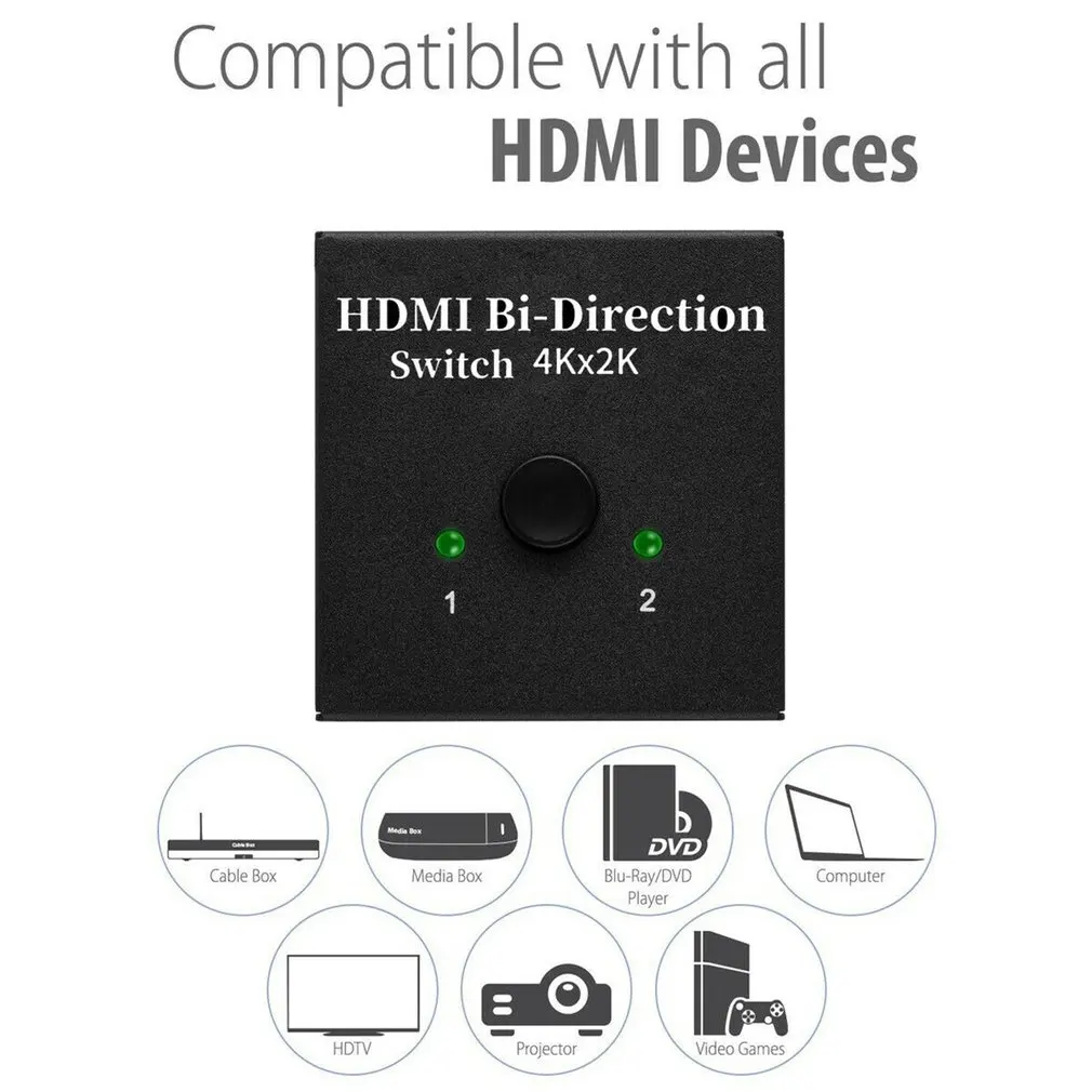 Мини-Коммутатор HDMI 4K HD1080P 2,0 порт HDMI Коммутатор Концентратор HDCP 3D HDMI сплиттер с Full Ultra HD