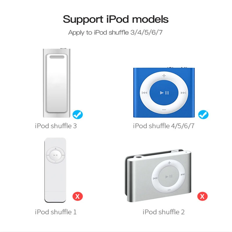 Подходит для Ipod SHUFFLE кабель передачи данных USB Mp3 Зарядка 3 4 5 6 зарядный провод 7-го