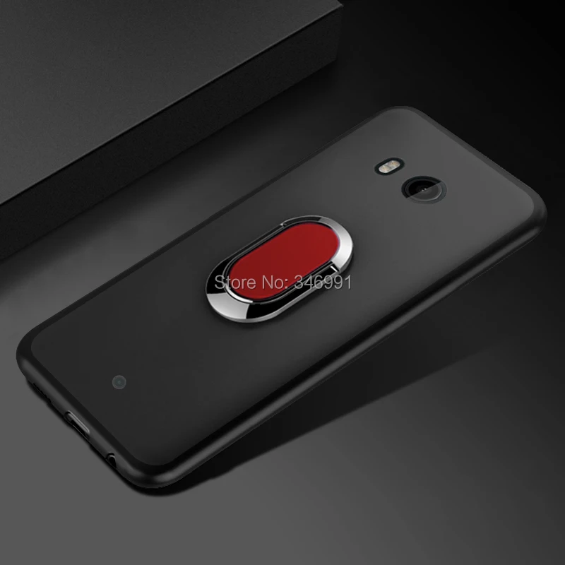Cover for HTC U11 Case luxury 4GB 64GB 5.5 inch Soft Black Silicone Magnetic Car Holder Ring Phone | Мобильные телефоны и