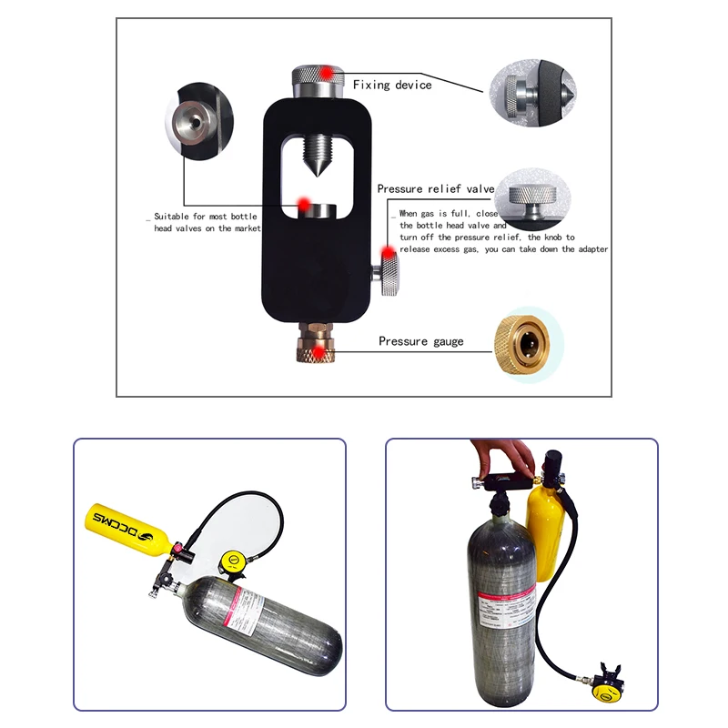 Кислородный резервуар DCCMS для дайвинга оборудование подводного плавания