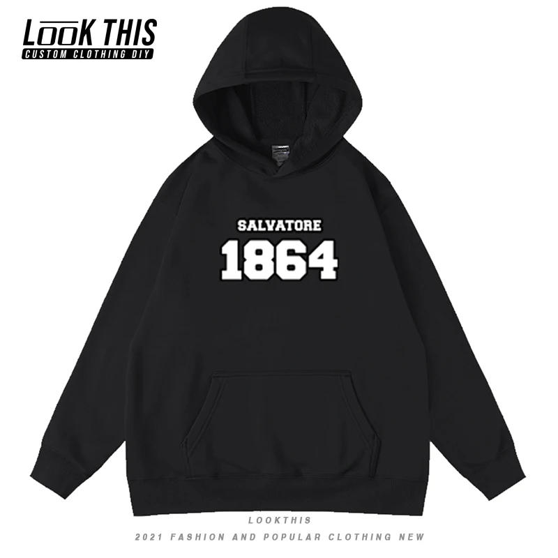 

The Vampire Diaries Cool Men's Oversized Hoodie Teens Streetwear Long Sleeve Sweatshirt Boys Men Autumn 2021 Hooded Hoody Tops