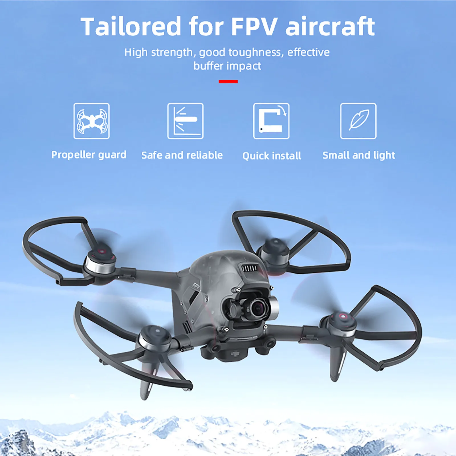 

Для DJI FPV Combo Drone Flyingquadrotors пластиковое кольцо реквизит пропеллеры Anti-coll для dji fpv аксессуары эндуро аксесуары