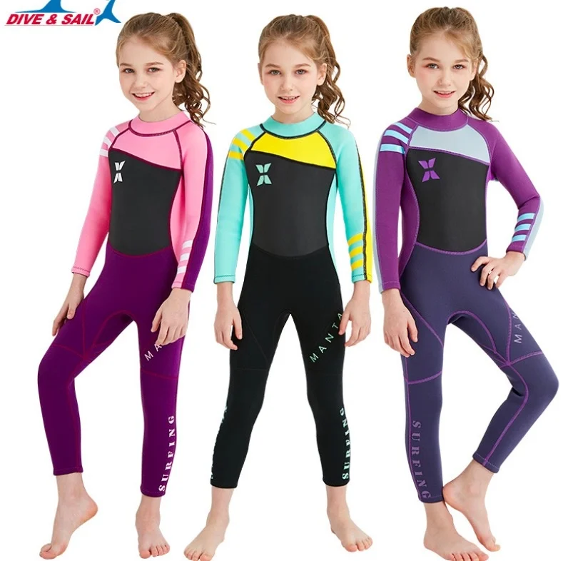 

Traje De Buceo De 2,5 Mm Para Niños y Niñas, Traje De Baño De Neopreno Para Mantener El Calor, Manga Larga, Protección Uv