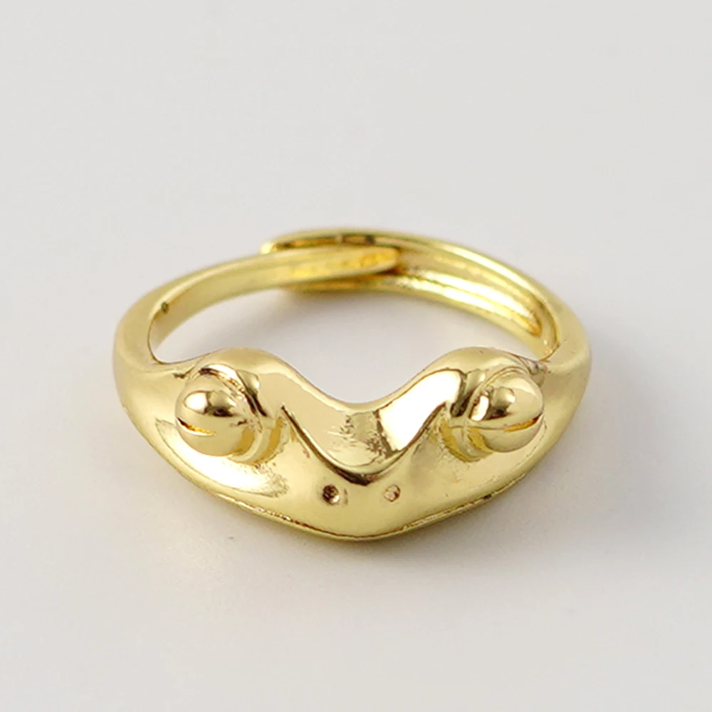 

Bohemian Vintage Frog Ring For Women Artistic Design Retro Opening Resizable Unisex Female Statement Rings Silver Color Gift