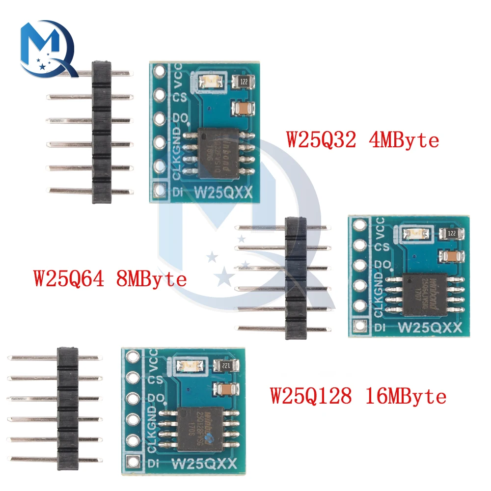 W25Q32 W25Q64 W25Q128 FLASH Flash Memory Module 4M-16MByte Large Capacity SPI interface BV FV STM32 Code Memory Board