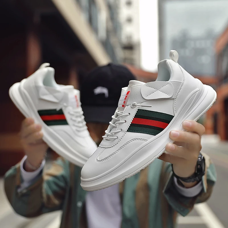 Повседневная мужская обувь кожаные кроссовки мужские удобные спортивные для