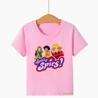 new summer style childrens tshirt anime totally spies cartoon print girls t shirt casual hiphop girls clothes teen tshirt tops