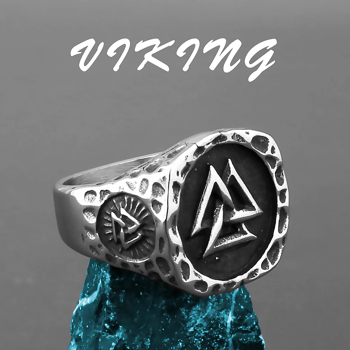 Кольца Викингов Valknut для мужчин винтажное кольцо в стиле панк из нержавеющей