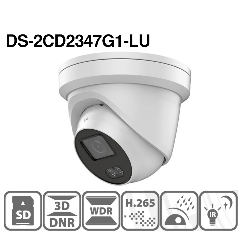 Hikvision ColorVu IP камера DS 2CD2347G1 LU 4MP сетевая пуля POE ip H.265 CCTV SD слот для карт EasyIP 4 0 OEM|bnc f|bnc