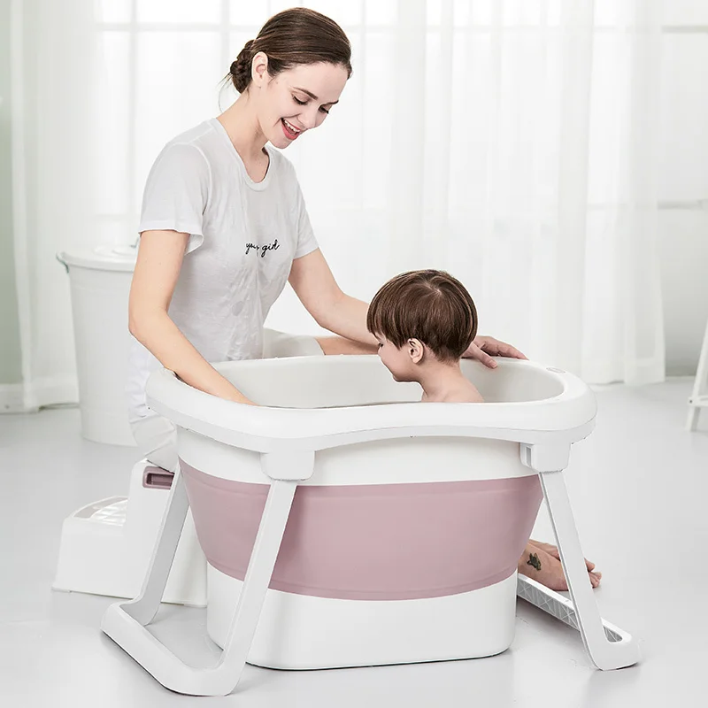 Детская складная ванна может сидеть лежать плавать плюс большой дом|Надувные и