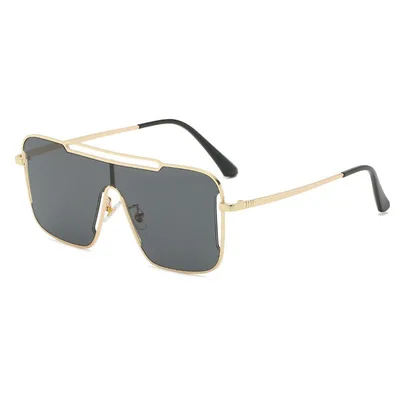

One-piece Sunglasses For Lovers Couples Fashion Metal Sunglasses Personality Street Photography Multicolor Glasses 2021 Style