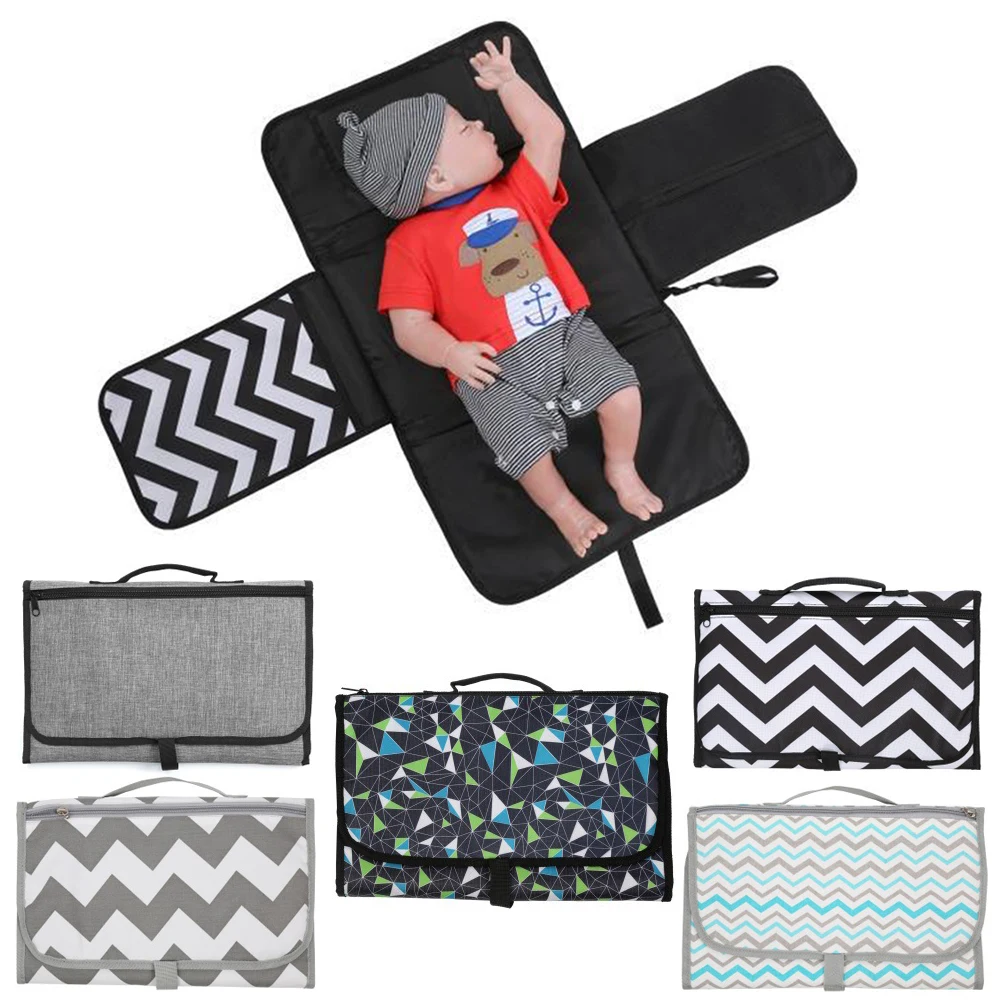 Cambiador de pa&ntilde;ales 3 en 1 para beb&eacute;, bolsa de viaje multifunci&oacute;n, port&aacute;til, plegable y limpia-5