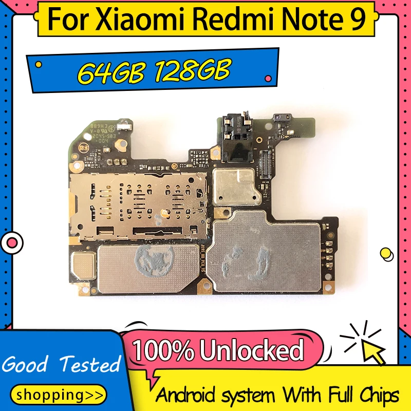 Разблокированная материнская плата 64 Гб 128 ГБ для Xiaomi Redmi Note 9 Оригинальная Hongmi 9T 4 6