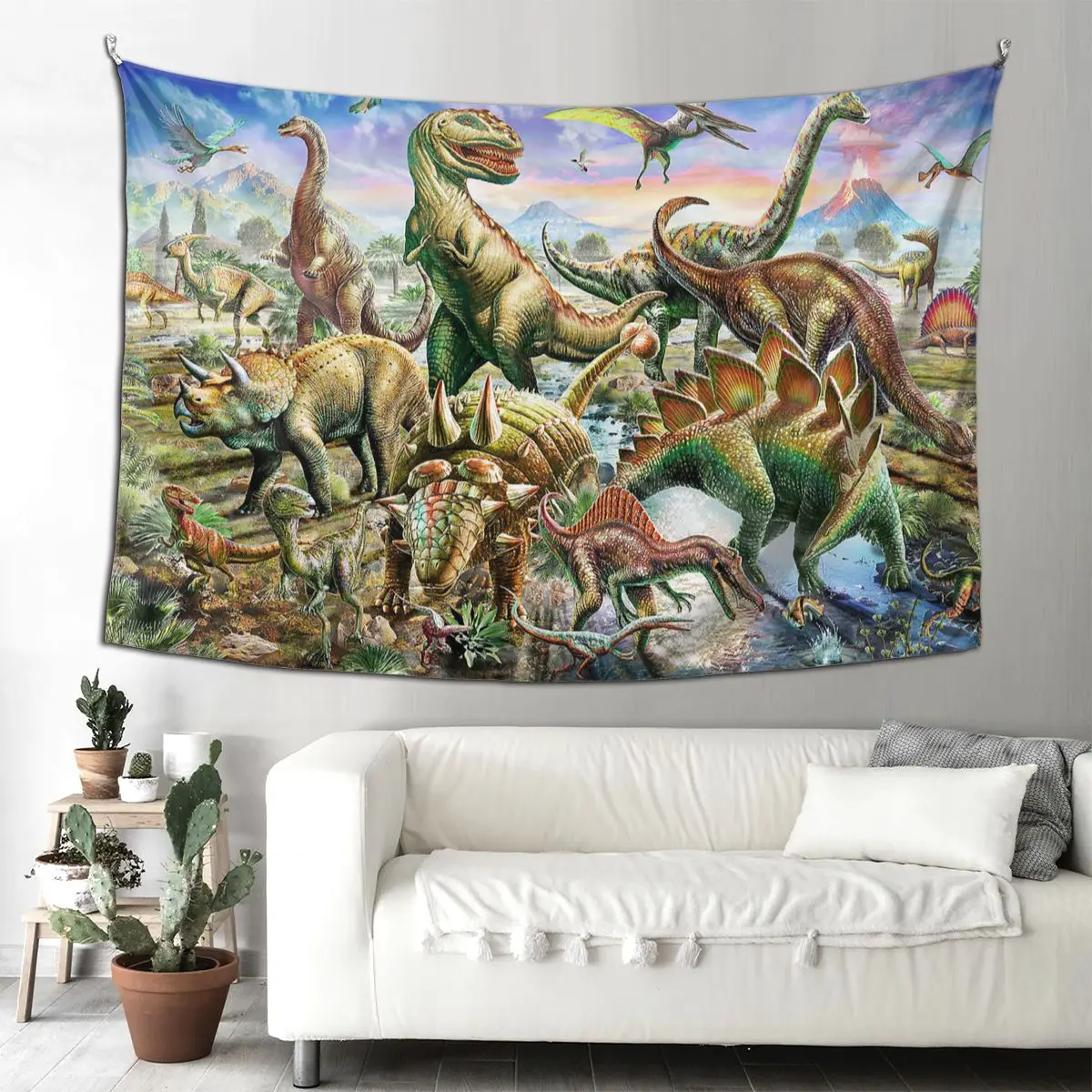 

Dinosaurs Dinosaur Colorful Tapestry Wall Hanging Hippie Polyester Tapestries Animal Fantasy Throw Rug Blanket Room Decor Tapiz