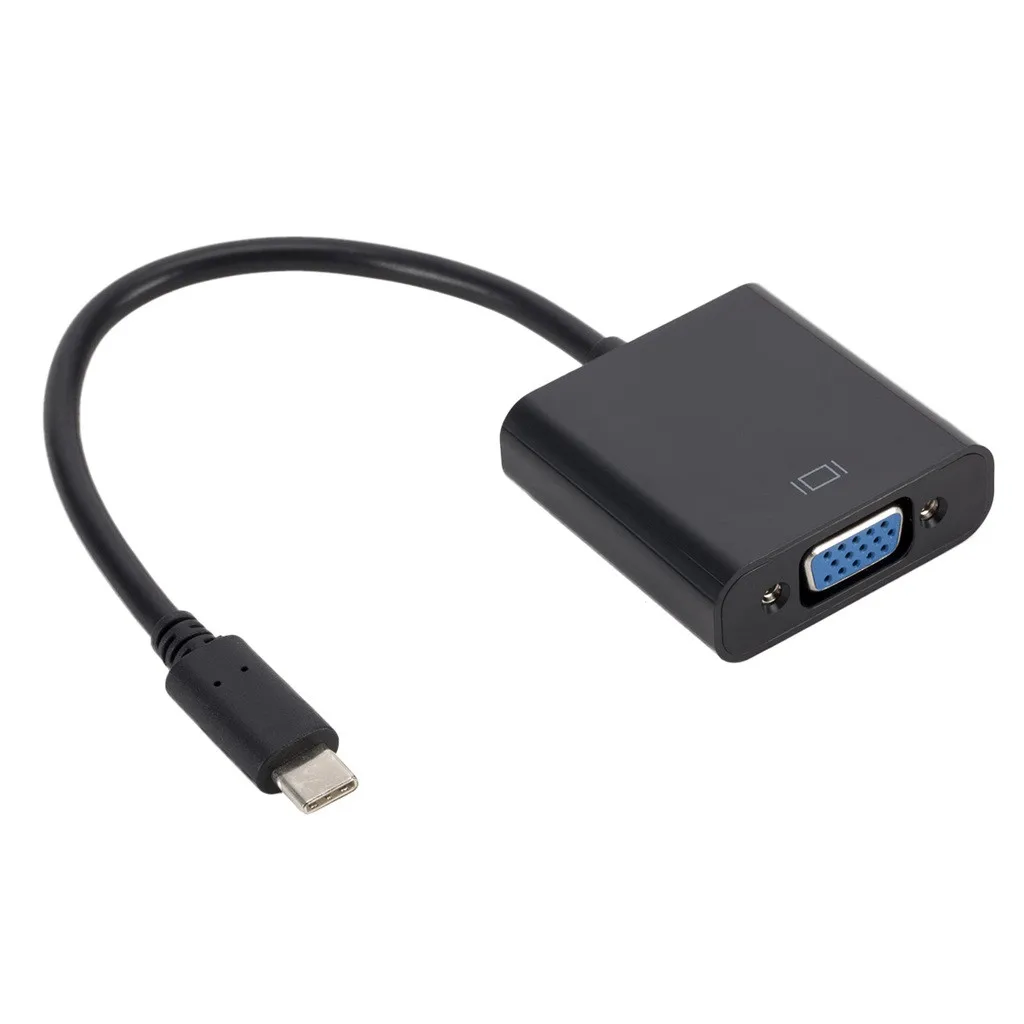 USB3.1 Тип C к VGA адаптер кабель USB мужчин и женщин видео линии передачи 3 1 с разъемами