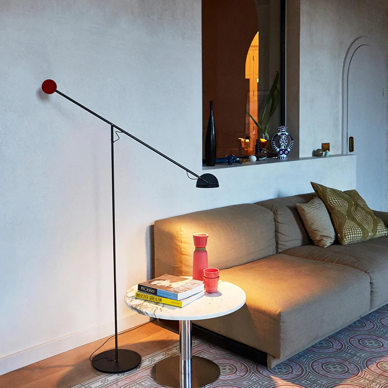 

Tiooka Nordic Creative 5W LED Floor Light Black with Long Arm UP Down Rotatable Bedside Sofa Study Reading Floor-Lamps-Led 220V