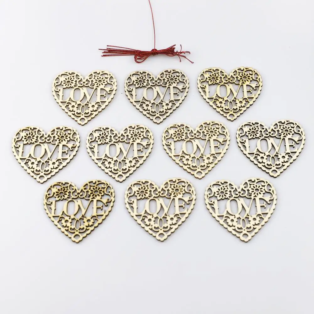 10PCS LOVE Свадебный День Святого Валентина деревянный стол любовь светодиодный свет свечи, праздничные принадлежности DIY аксессуары украшения реквизит украшение дома - Цвет: 10PCS LOVE