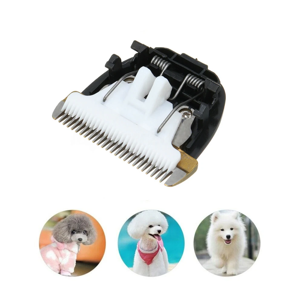 

24 Teeth Ceramics Blade Professional Pet Dog Cat Hair Clipper Blade Pet Grooming Trimmer Blade Cut Head for CHAOER P60