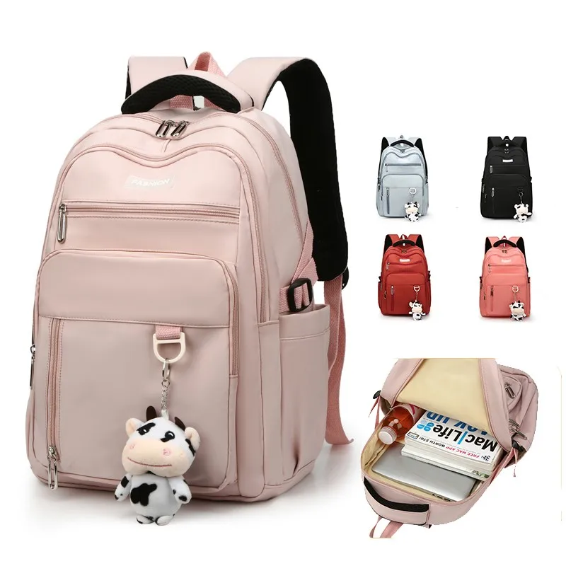 

Fashion Women's Backpack Waterproof School Bag For Teenagers Girls Children's Orthopedic Schoolbags Kids Bookbags Mochilas 2021