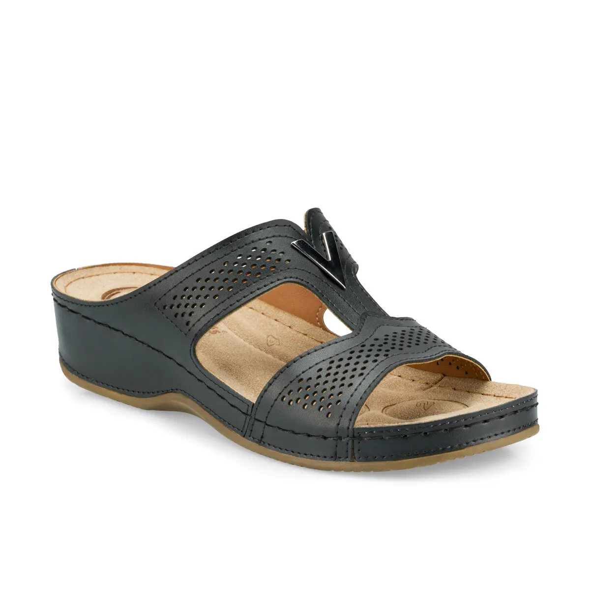 

FLO 103078.Z Black Female Slippers Polaris 5 Point