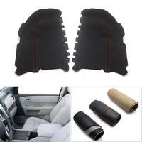 2pcs microfiber leather interior car front door handle armrest panel cover trim for honda pilot 2009 2010 2011 2012 2013