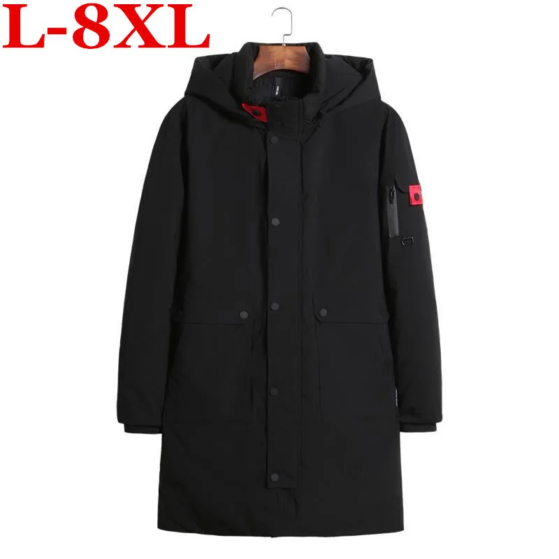 Новинка зимнее мужское длинное пальто 10XL 9XL эксклюзивное Мужское с карманом на