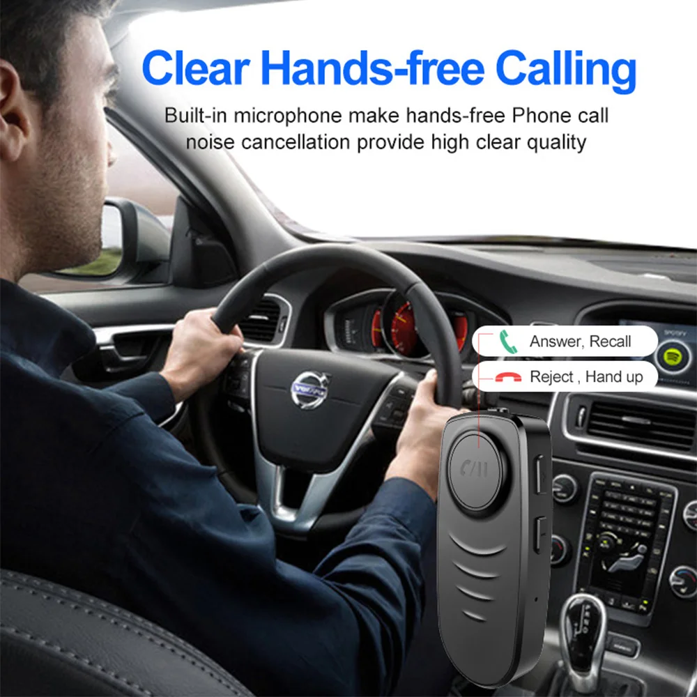 Перезаряжаемый Aux Bluetooth 5 0 Handsfree Car Kit 3 мм разъем беспроводной A2DP аудио музыкальный