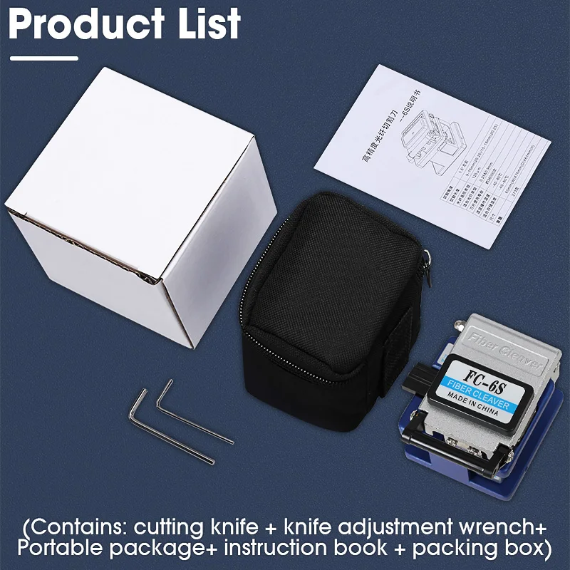 FTTH FC-6S Optical Fiber Cleaver Fiber Cutting tool Fiber Cold Connection Cutter Metal Small High Precision Fiber Cleaver