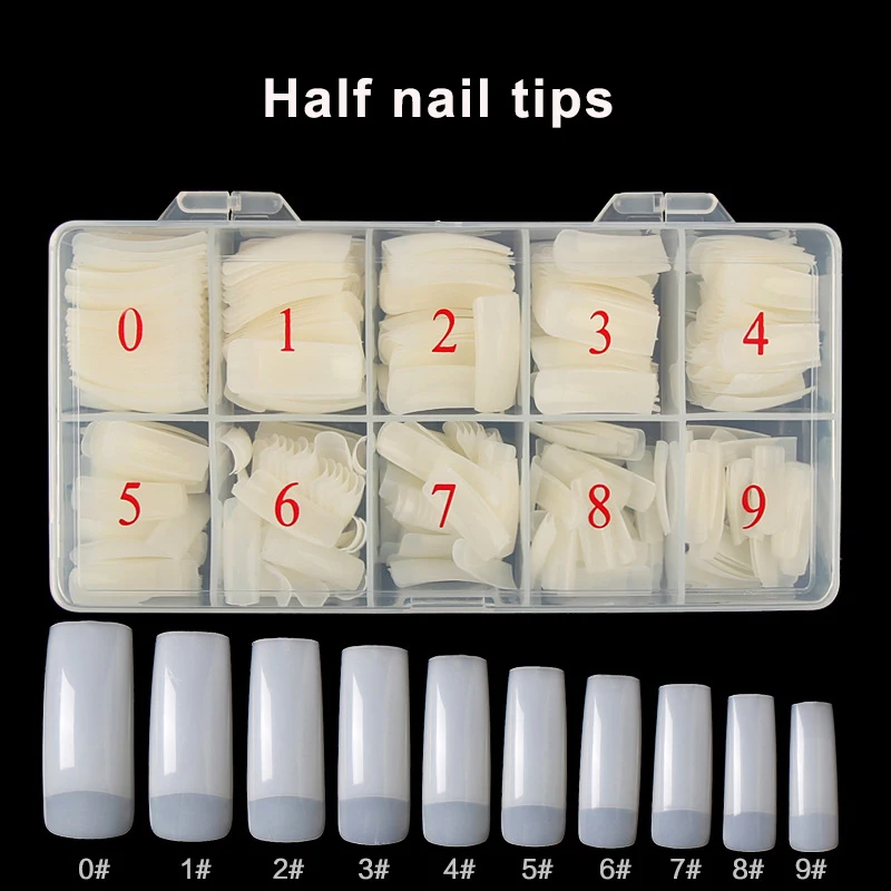 500 шт французские/половинные/Полные ногти профессиональные искусственные