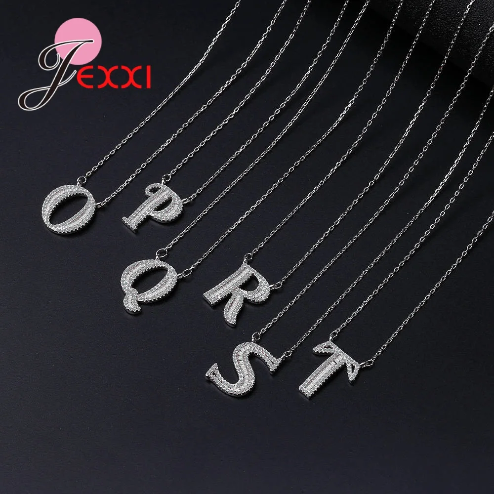 Ожерелье женское из серебра 925 пробы с кубиками циркония AAAAA | Украшения и