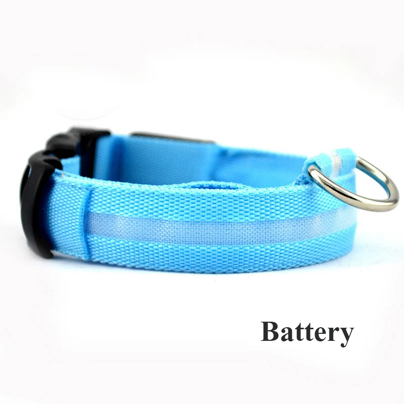 

Cheervivi Nylon LED Pet Dog Collar Anti-Loss / Avoid Car Accidents Light Collar for Dogs Cats at Night Pet Supplies Adjustable
