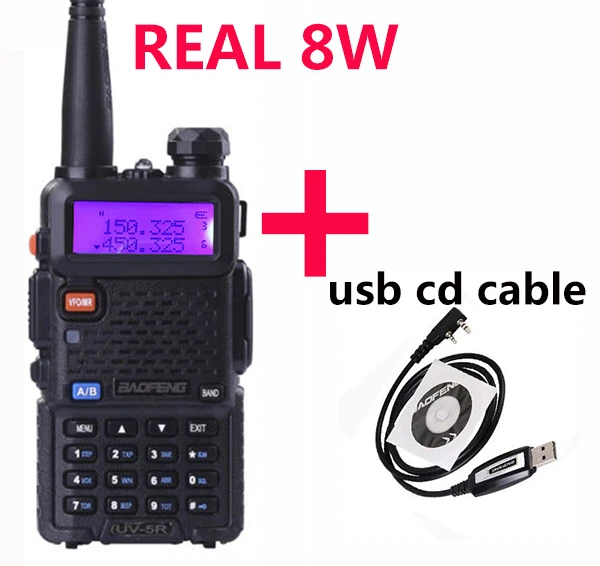 programming cable Портативная радиостанция удобная портативная рация 10 км BaoFeng UV-5R 8 Вт Западная любительская радиостанция коммуникатор x работа радио связь - Цвет: programming cable