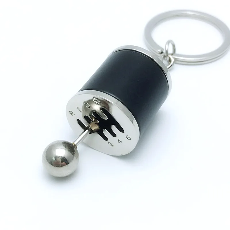 

Creative Car 6 Speed Gearbox Gear Head Keychains Manual Transmission Lever Metal Key Ring Car Refitting Metal Pendant Key Chain