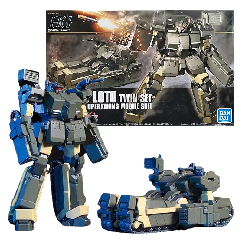

Bandai Genuine Gundam Model Kit Anime Figure HGUC D-50C LOTO Twin Set Collection Gunpla Anime Action Figure Toys for Children