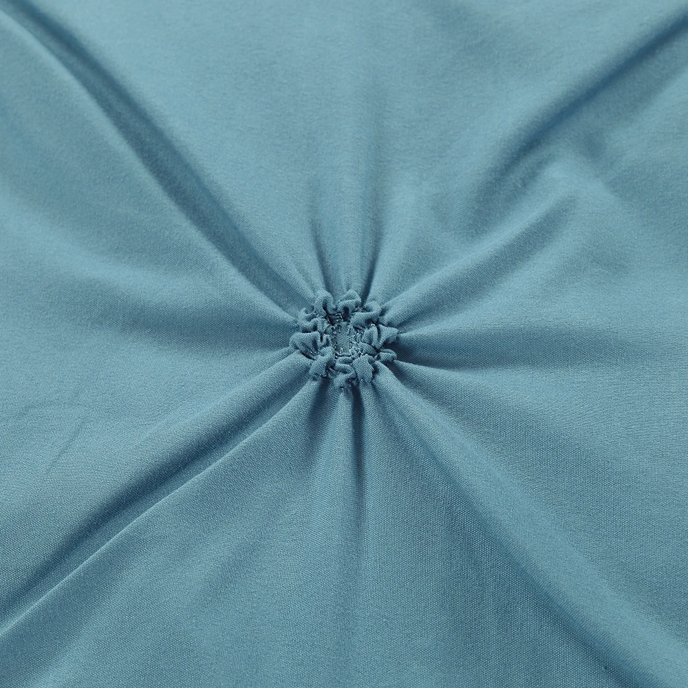 

Full Size Pinch Pleat Embroidery Microfiber Comforter Sets Bedding Luxury Quilt Nordic Cover Set