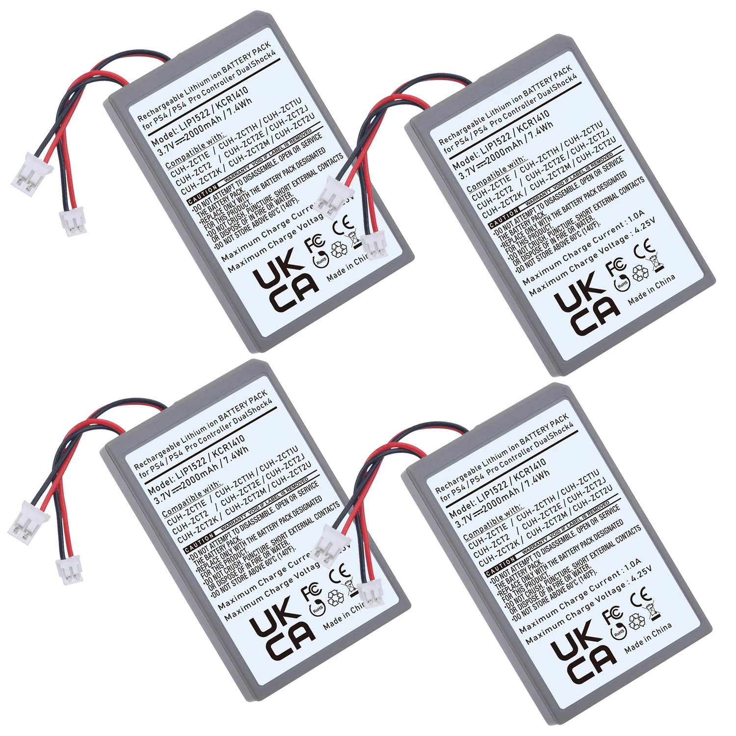 

4 шт. Аккумулятор для PS4 контроллера Dualshock 4 V1 V2 консоль Playstation 4 CUH-ZCT1E CUH-ZCT1U CUH-ZCT2, LIP1522