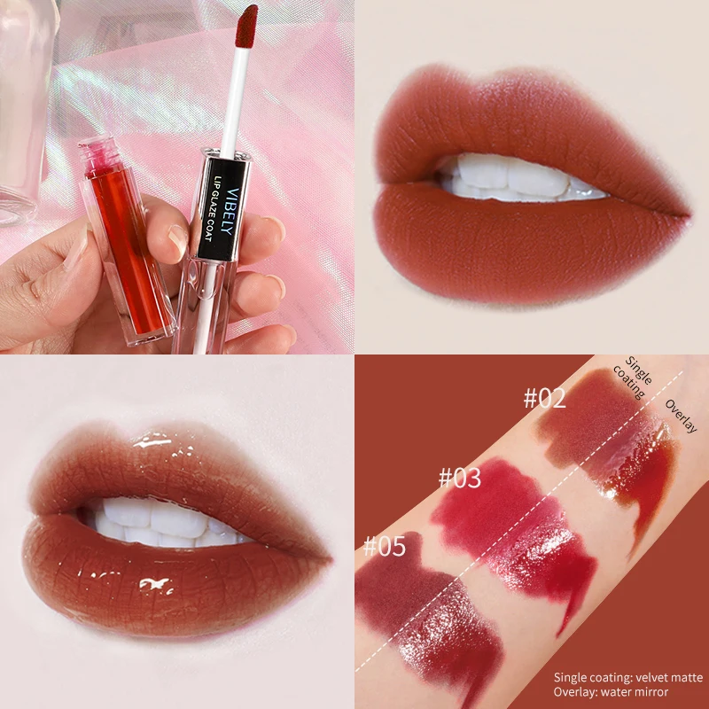 

2 In 1 Double Head Lip Liner Pencils Waterproof Lipgloss Long Lasting Pigments Colorful Lipliner Pen Makeup Lipstick TSLM2