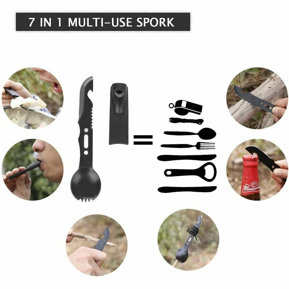 

17IN 1 Outdoor Survival Gear Kits Camping Accessories Emergency Kits with Water Filter for Camping Hiking Adventures Backpack