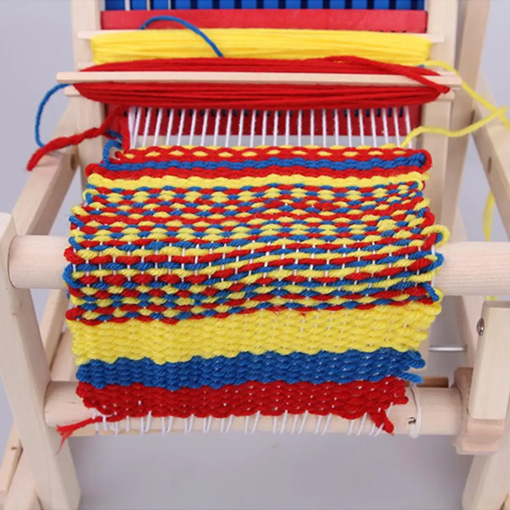 DIY детское деревянное швейное плетение машины ткацкая игрушка ручной работы шерстяной крюк станок домашний текстиль мини