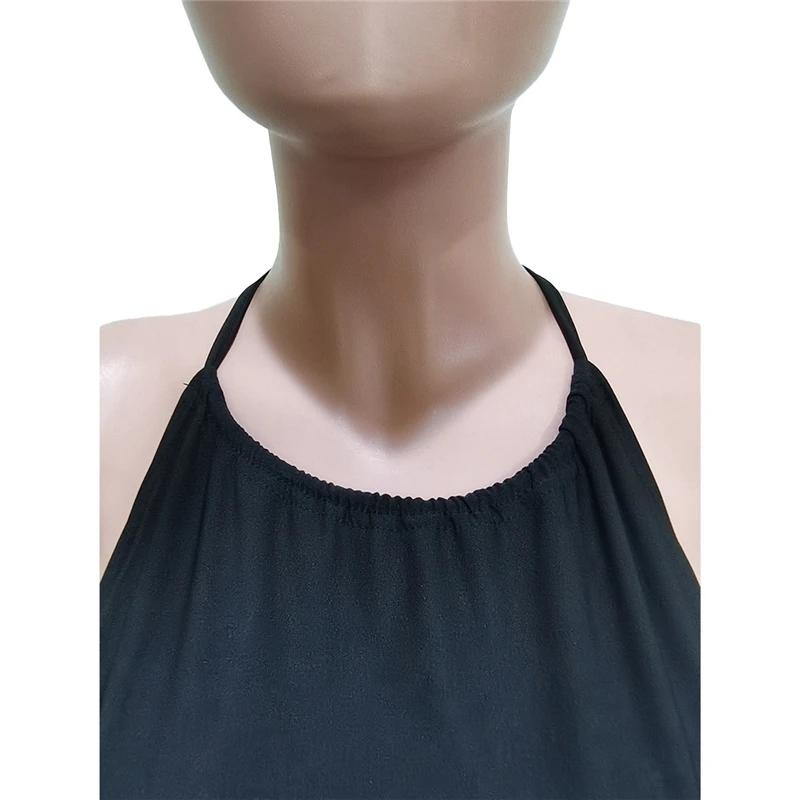 

Sexy Halter Jumpsuit Women Summer Clothes Black Side Split Rompers Female Sashes Jumpsuits One Piece Overalls Combinaison Femme