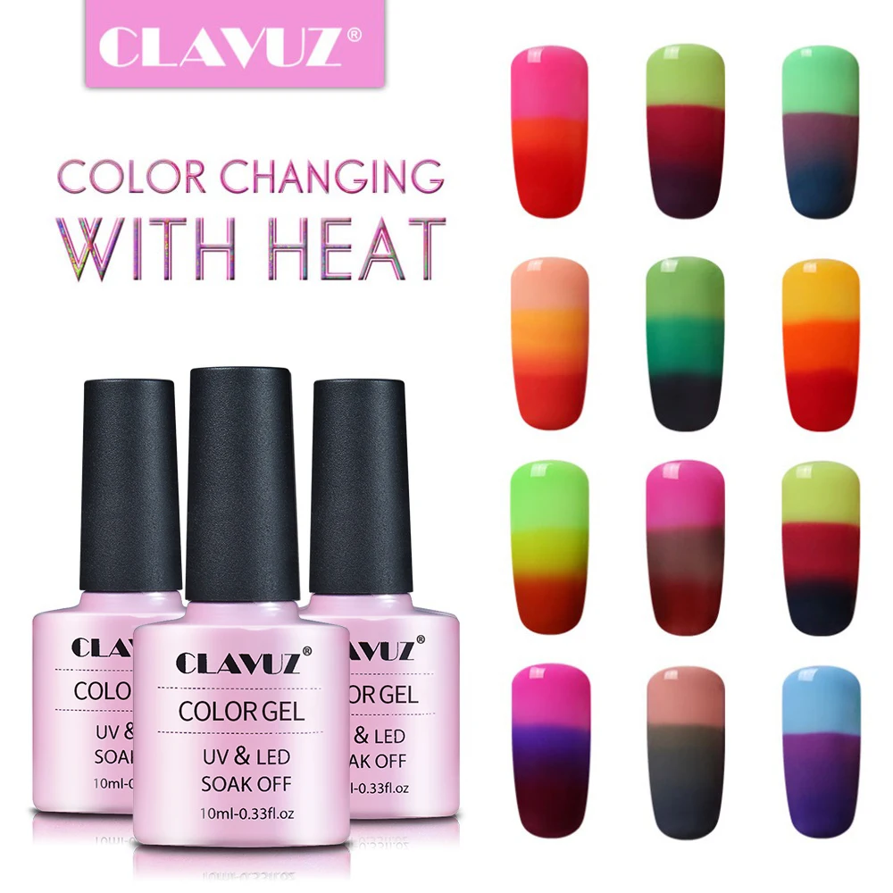CLAVUZ термочувствительный изменение цвета Гель лак для ногтей отмачиваемый УФ